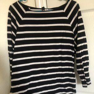 Black and White Striped Top